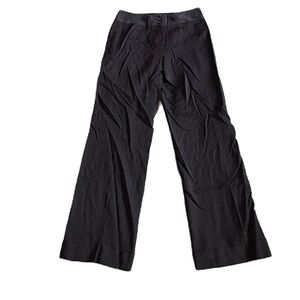 Vintage Loft Wool Wide Leg Pin Striped Pants Sz 0 High Waist Y2K Black Red